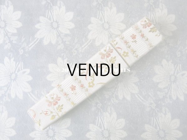 画像3: 19世紀末 アンティーク　メゾン 【 DUVELLEROY（デュヴェルロワ）】  のエヴァンタイユ（扇)のシルクボックス 花模様 (3)