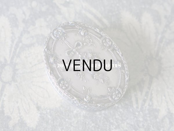 画像3: 1900年代　アンティーク パウダーケース 薔薇の花かご ローズバスケット (3)