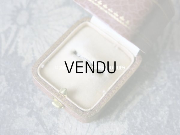 画像7: アンティーク ジュエリーボックス 金彩入り ピンクベージュ リングボックス (7)