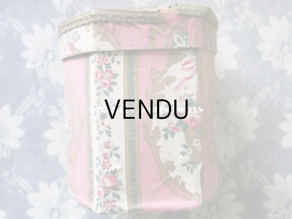 画像9: 1920年代 アンティーク 薔薇の花かご　カルトナージュボックス  (9)