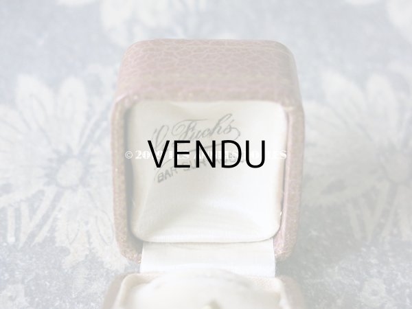 画像8: アンティーク ジュエリーボックス 金彩入り ピンクベージュ リングボックス (8)