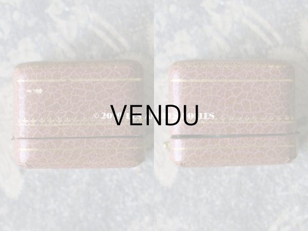 画像5: アンティーク ジュエリーボックス 金彩入り ピンクベージュ リングボックス (5)