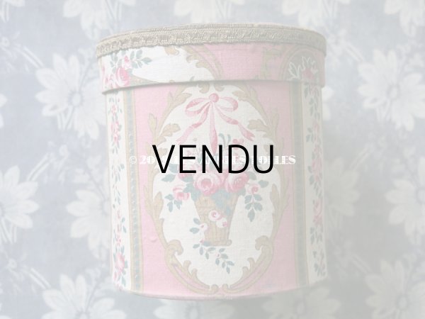 画像8: 1920年代 アンティーク 薔薇の花かご　カルトナージュボックス  (8)