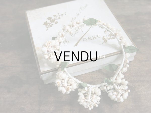 画像3: アンティーク ワックスフラワーのヘッドリース ウェディング 結婚式 ティアラ (3)