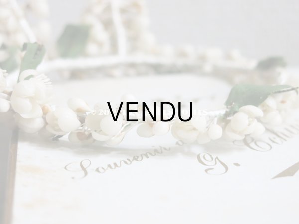 画像9: アンティーク ワックスフラワーのヘッドリース ウェディング 結婚式 ティアラ (9)