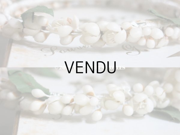 画像10: アンティーク ワックスフラワーのヘッドリース ウェディング 結婚式 ティアラ (10)