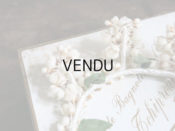 画像4: アンティーク ワックスフラワーのヘッドリース ウェディング 結婚式 ティアラ (4)