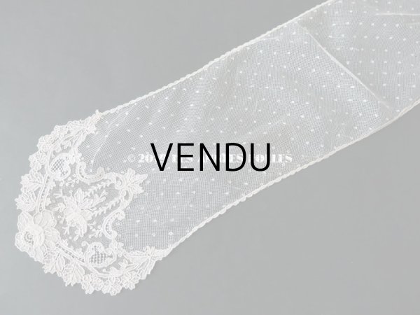 画像3: 19世紀　アンティーク ポワンドローズ のクラヴァット  【ポワン・ド・ローズ】 【ポワン・ド・ガーズ】  (3)