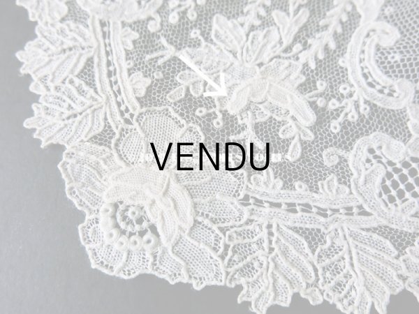 画像5: 19世紀　アンティーク ポワンドローズ のクラヴァット  【ポワン・ド・ローズ】 【ポワン・ド・ガーズ】  (5)