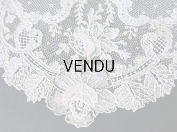 画像7: 19世紀　アンティーク ポワンドローズ のクラヴァット  【ポワン・ド・ローズ】 【ポワン・ド・ガーズ】  (7)