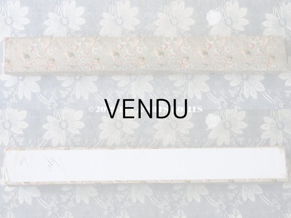 画像4: 19世紀末 アンティーク　天使＆薔薇＆リボン＆蝶々 ファンの紙箱 (4)