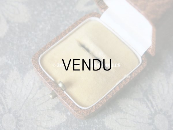 画像7: アンティーク ジュエリーボックス 金彩入り キャメル リングボックス (7)