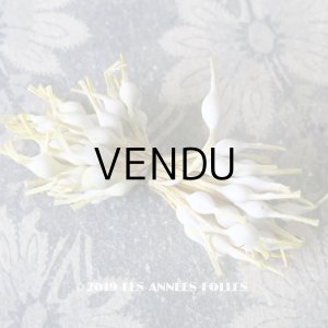 画像: アンティーク ペップ コサージュ用 花芯 ホワイト＆イエロー