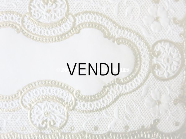 画像6: 未使用 アンティーク  コミュニオンの封筒 レースの透かし模様 (6)