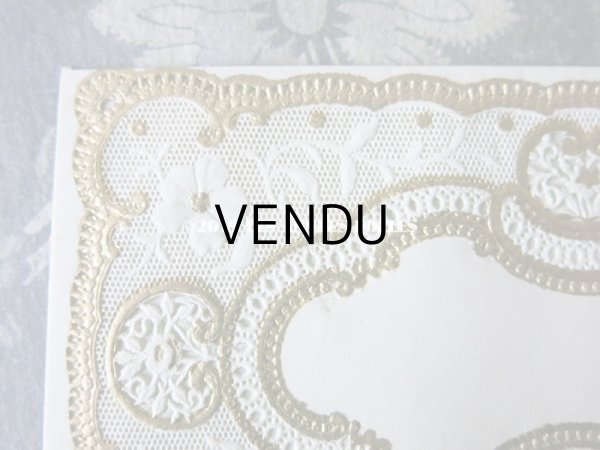 画像3: 未使用 アンティーク  コミュニオンの封筒 レースの透かし模様 (3)