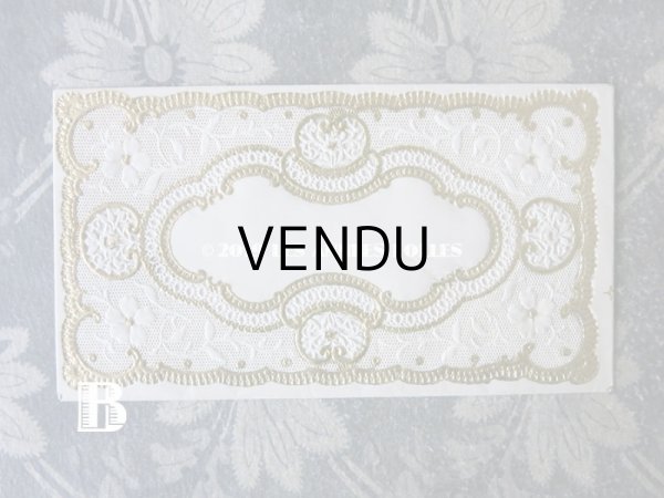 画像5: 未使用 アンティーク  コミュニオンの封筒 レースの透かし模様 (5)