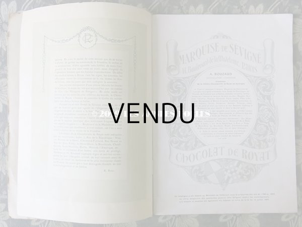 画像4: 1911年 アンティーク 【マルキーズ・ ドゥ・セヴィニエ】 のカタログ A LA MARQUISE DE SEVIGNE CHOCOLAT DE ROYAL (4)