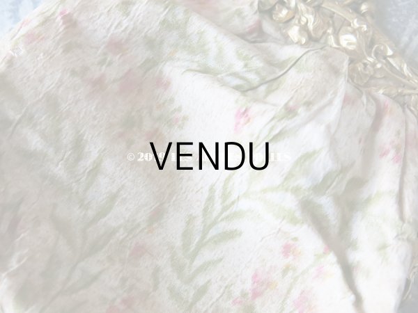 画像5: 19世紀 アンティーク  シルク製 ピンクの花模様のオモニエール  (5)