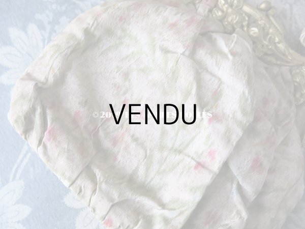 画像10: 19世紀 アンティーク  シルク製 ピンクの花模様のオモニエール  (10)