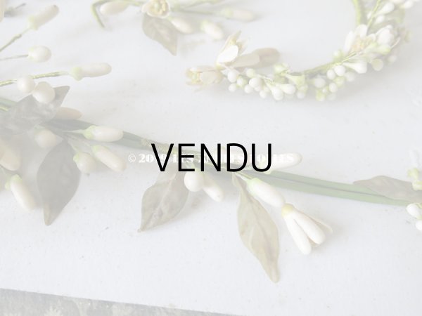 画像14: 未使用 アンティーク 台紙付 ワックスフラワーのヘッドリース ウェディング 結婚式 ティアラ (14)