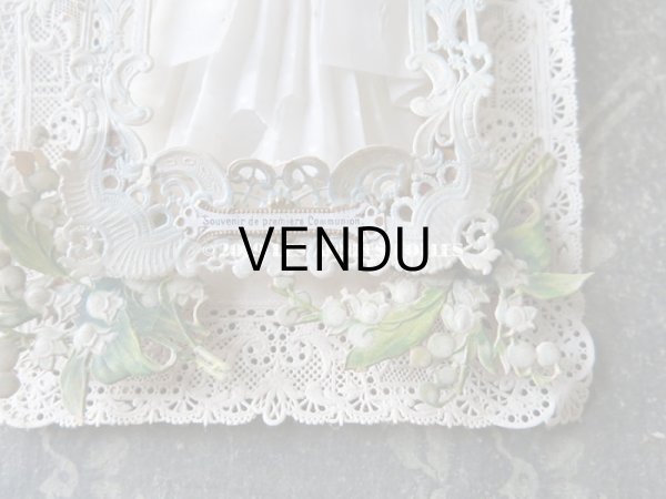 画像6: アンティーク  箱入り初聖体の立体カニヴェ コミュ二オンの少女  (6)