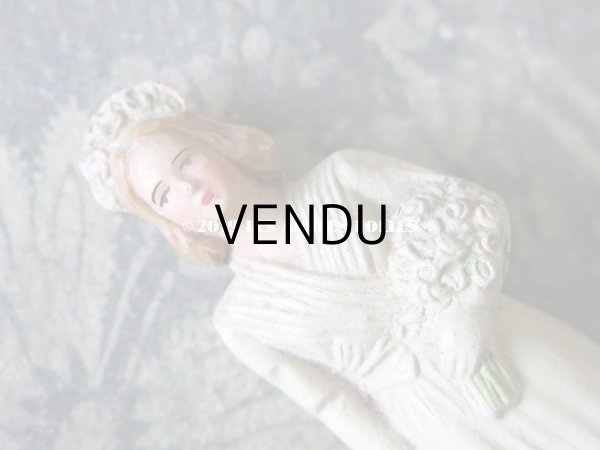 画像4: アンティーク 花嫁の石膏人形 ウェディング (4)