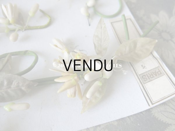 画像6: 未使用 アンティーク 台紙付 ワックスフラワーのヘッドリース ウェディング 結婚式 ティアラ (6)