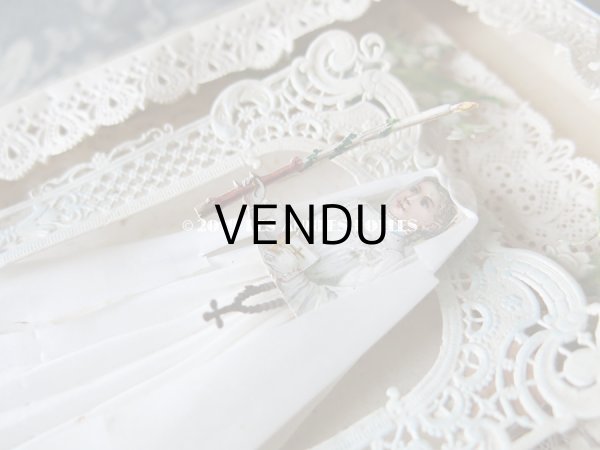 画像4: アンティーク  箱入り初聖体の立体カニヴェ コミュ二オンの少女  (4)