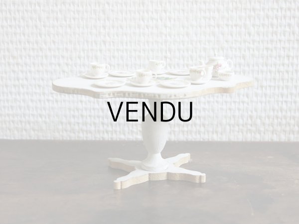 画像10: アンティーク  ミニョネット用　家具＆ティーセットのセット (10)