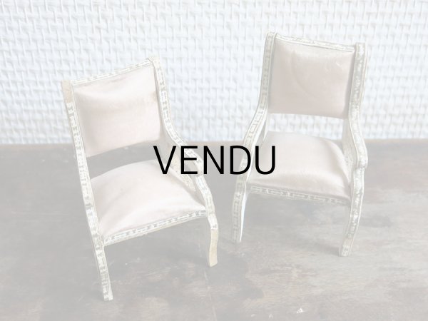 画像13: アンティーク  ミニョネット用　家具＆ティーセットのセット (13)