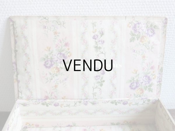 画像5: 1900年代 アンティーク 春色の花のガーランド  カルトナージュボックス　 (5)