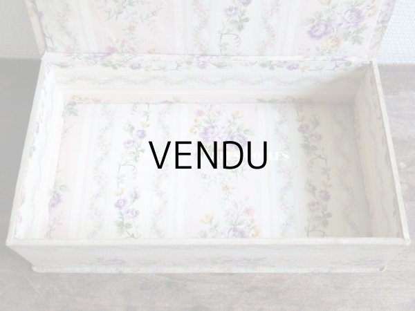 画像6: 1900年代 アンティーク 春色の花のガーランド  カルトナージュボックス　 (6)