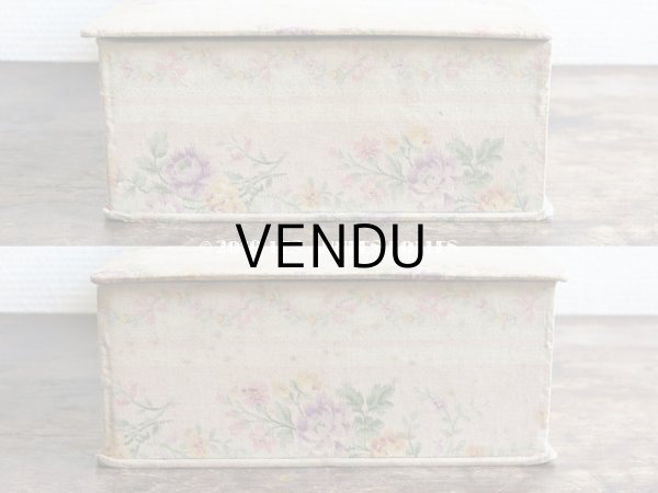 画像9: 1900年代 アンティーク 春色の花のガーランド  カルトナージュボックス　 (9)