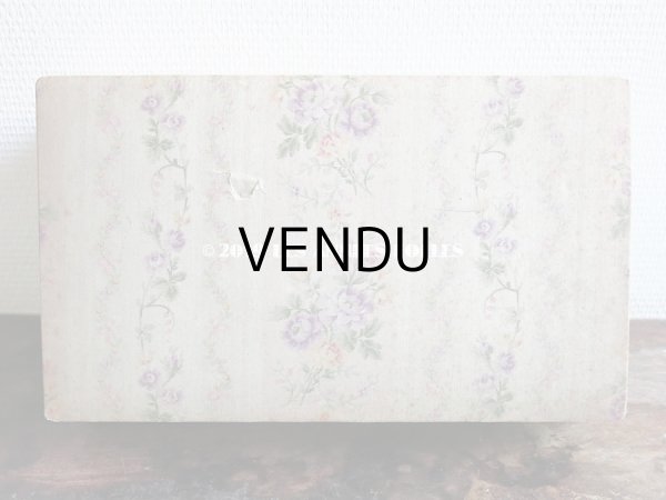 画像3: 1900年代 アンティーク 春色の花のガーランド  カルトナージュボックス　 (3)