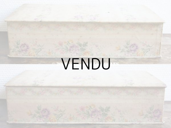 画像8: 1900年代 アンティーク 春色の花のガーランド  カルトナージュボックス　 (8)