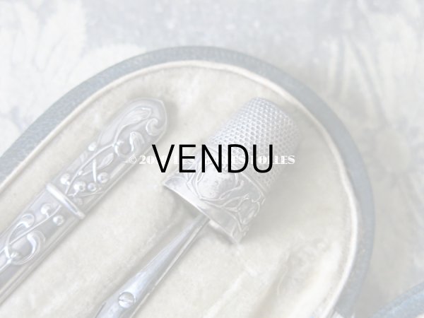 画像12: 1900年代 アンティーク シルバー製 ヤドリギの裁縫道具セット  (12)