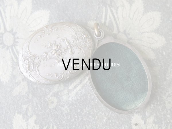 画像6: アンティーク シャトレーヌ用 ミラー リボンが結ばれた薔薇の花かご (6)