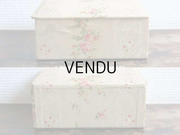 画像8: 1900年代 アンティーク 薔薇の カルトナージュボックス　 (8)