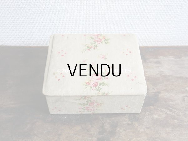 画像4: 1900年代 アンティーク 薔薇の カルトナージュボックス　 (4)