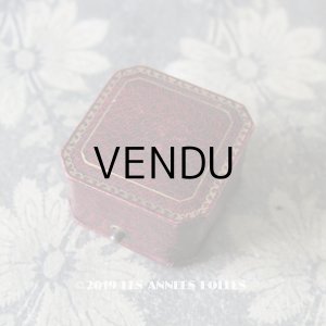 画像: アンティーク ジュエリーボックス 金彩入り グレナディンレッド