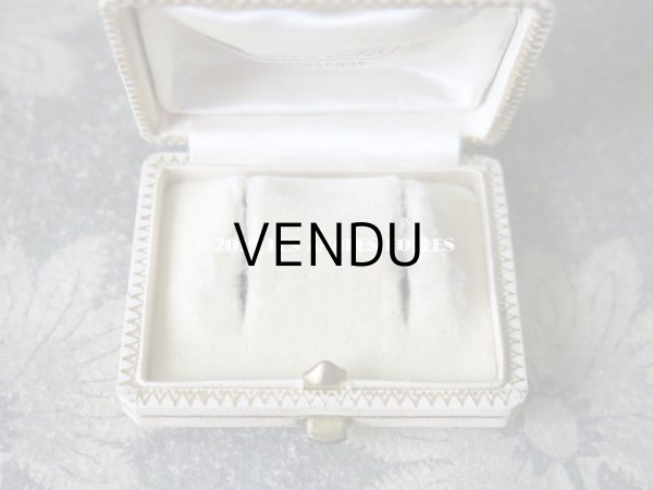 画像7: アンティーク ジュエリーボックス 金彩入り オフホワイト  (7)