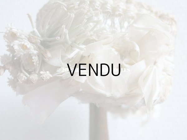 画像11: アンティーク デイジーの布花付 ドールハット (11)