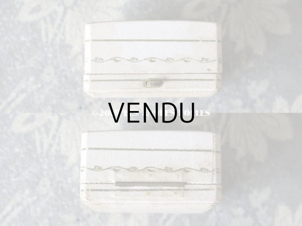 画像4: アンティーク ジュエリーボックス 金彩入り オフホワイト  (4)