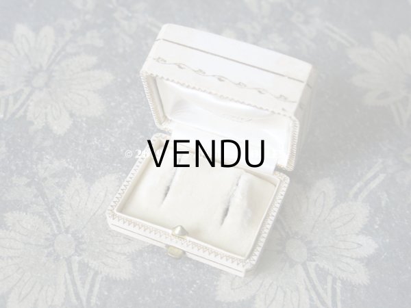 画像6: アンティーク ジュエリーボックス 金彩入り オフホワイト  (6)