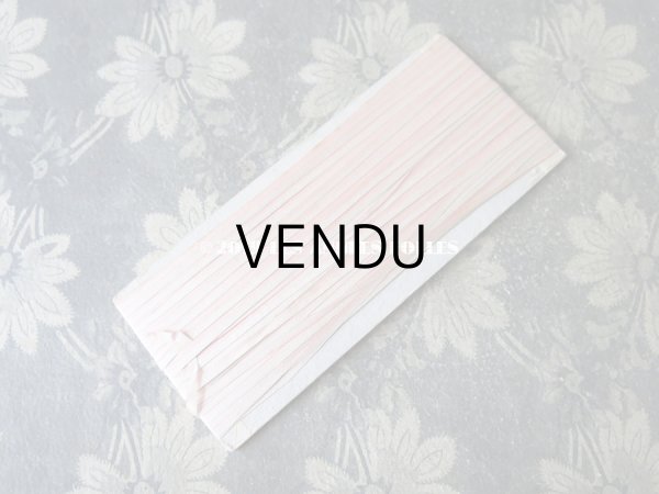 画像4: アンティーク  リボン刺繍 & ロココトリム用 シルク製 リボン 3.5mm幅 淡いピンク 約20m (4)