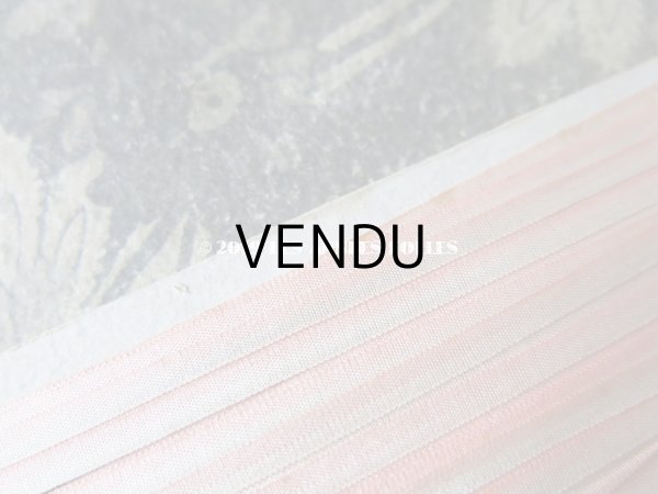 画像5: アンティーク  リボン刺繍 & ロココトリム用 シルク製 リボン 3.5mm幅 淡いピンク 約20m (5)