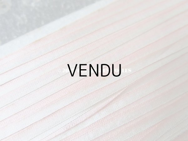 画像6: アンティーク  リボン刺繍 & ロココトリム用 シルク製 リボン 3.5mm幅 淡いピンク 約20m (6)