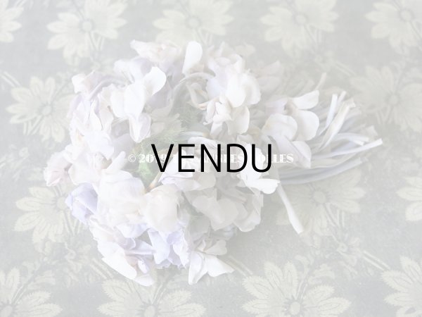 画像8: アンティーク 薄紫色の布花 大きなブーケ (8)