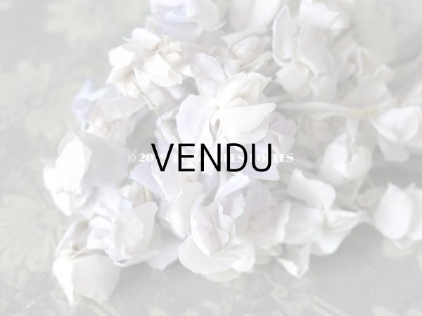 画像5: アンティーク 薄紫色の布花 大きなブーケ (5)