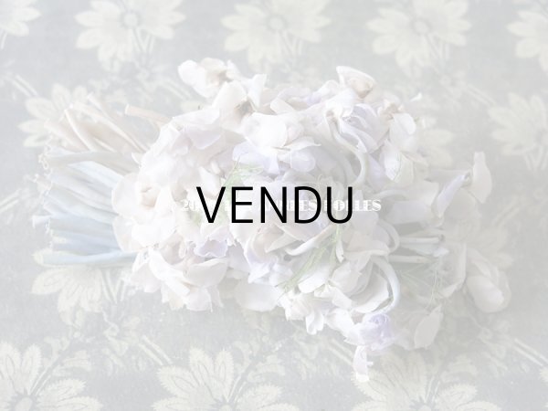 画像3: アンティーク 薄紫色の布花 大きなブーケ (3)